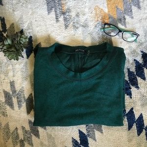 Pink Clover Green Sweater